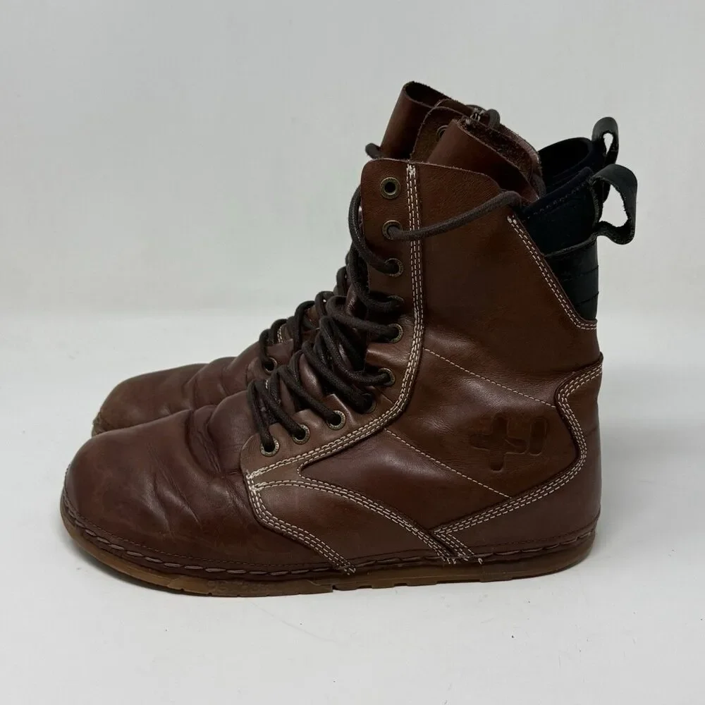 Otz Troop Chukka Boots Mens 9 Brown Leather Minimalist Hipster Water Resistant